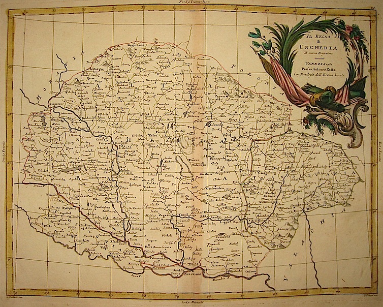 Zatta Antonio (1722-1804) Il Regno di Ungheria 1781 Venezia